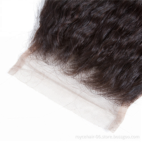 Closure With Top Wig Curly Hair , U Part  Light Brown Lace Hair Closure